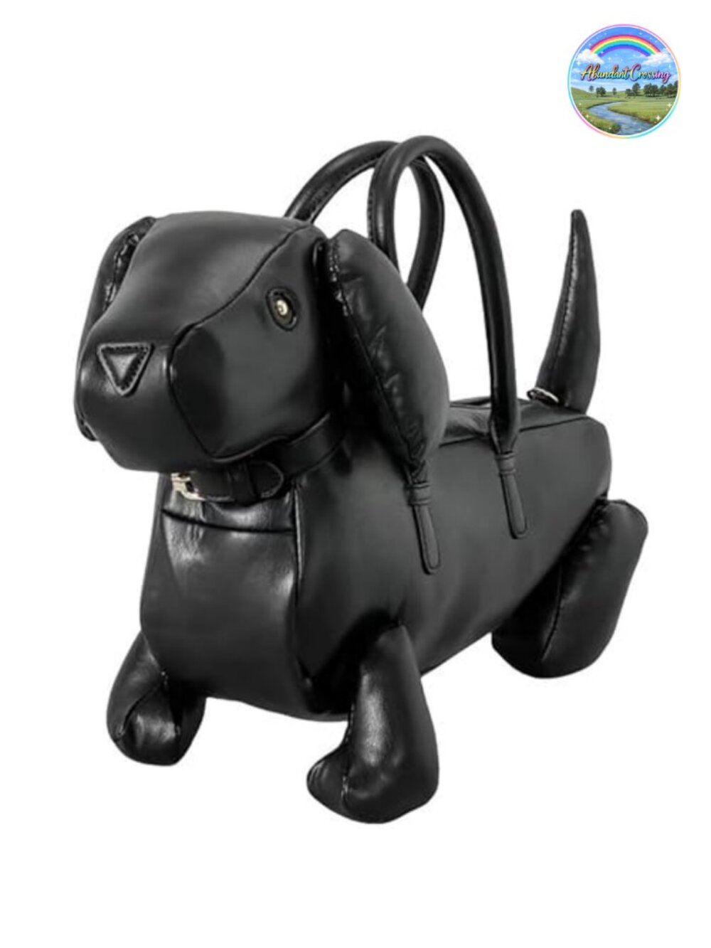 Dog Shaped Purse Novelty PU Leather Shoulder Handbag Women